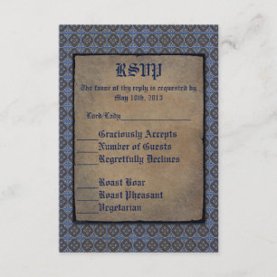 Cartons Réponse Or de Quatrefoils sur le bleu