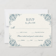 Ornat Bleu Baroque Bordures Repas Choix