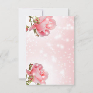 Cartons Réponse Ornement Floral Bébé Fille et Rose