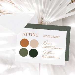 Cartons Réponse Palette couleur Mariage de Sage Emeraude en terre 
