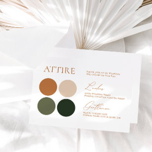 Cartons Réponse Palette couleur Mariage en terre et vert