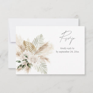 Cartons Réponse Pampas en feuille de palmier Boho & Flore beige av