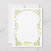 Papier à lettres Floral Or