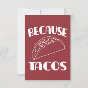 Cartons Réponse Parce que Tacos