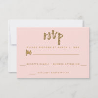 Parties scintillant Gold Blush Pink Mariage Simple