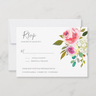 Cartons Réponse Pastel Blooms Imaginaire Floral Mariage