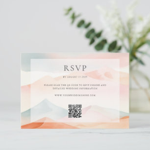 Cartons Réponse Pastel Boho Desert Détails sur le Mariage