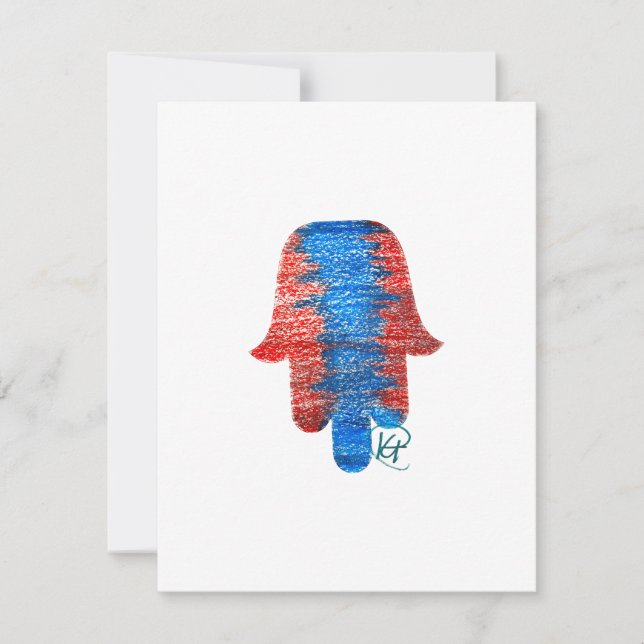 Cartons Réponse Pastel Patriotic Hamsa Art (Devant)