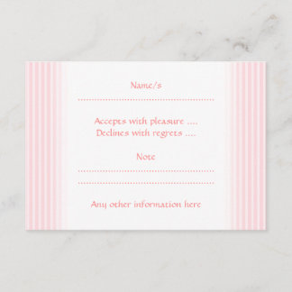 Cartons Réponse Pastel Pink Stripes.