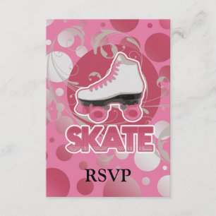 Cartons Réponse Patinage à rouleaux à bulles roses, patinage