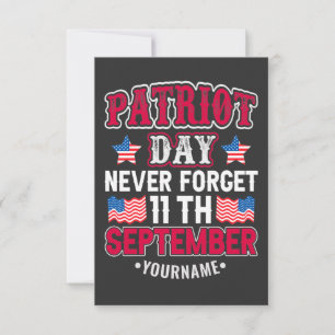 Cartons Réponse Patriot Day Never Forget 9 11