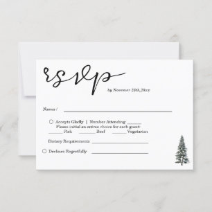 Cartons Réponse Pays des merveilles hivernal élégant  mariage floc