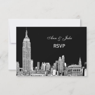 Cartons Réponse Paysage urbain NYC 01 Gravé DIY Fond de couleur RS