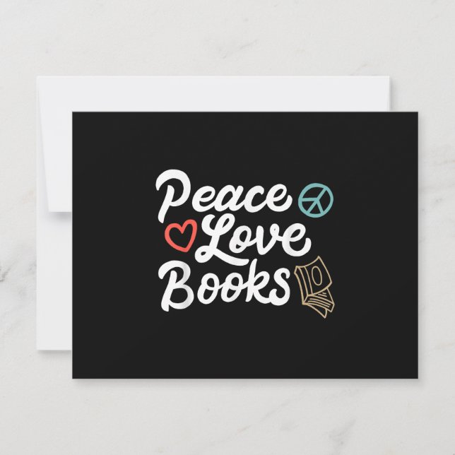 Cartons Réponse Peace Looks Geeky & Cute Reading (Devant)