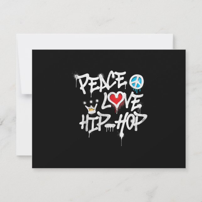 Cartons Réponse Peace Love Hip hop Dancing (Devant)