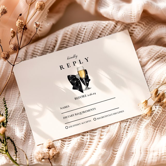 Cartons Réponse Pearl Champagne Glass Graduation (Créateur téléchargé)