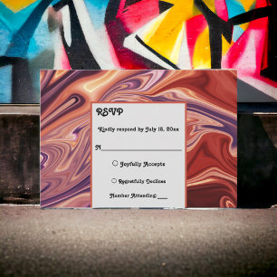 Cartons Réponse Peinture Abstraite à l'huile de lave moderne Maria