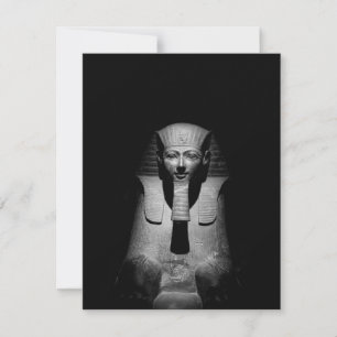 Cartons Réponse Photographie du roi pharaon en noir et blanc