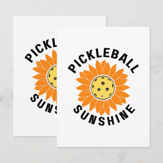 Cartons Réponse Pickleball soleil (Devant / Derrière)