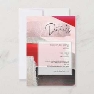 Cartons Réponse PixDezines aquarelle moderne détails rouges et noi