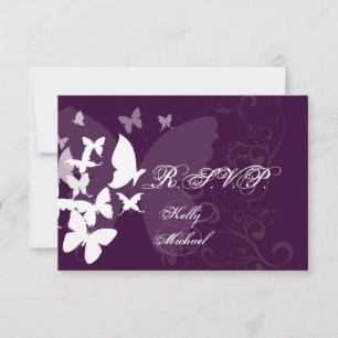 Cartons Réponse PixDezines Fluttering Par RSVP, couleur personnali