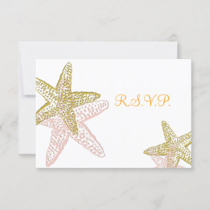 Cartons Réponse PixDezines rsvp, étoile de mer pour 5x7