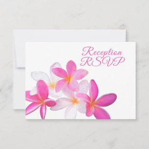 Cartons Réponse Plage tropicale Plumeria rose Réception florale RS