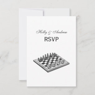 Cartons Réponse Plateau de jeu d'échecs et pièces d'échecs Art vin