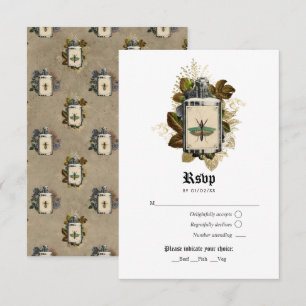 Cartons Réponse Poison de sorcière gothique d'Halloween floral