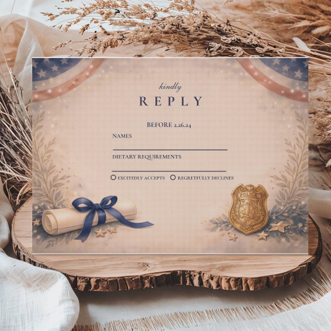 Cartons Réponse Police Officer Academy Milestone Graduation (Créateur téléchargé)