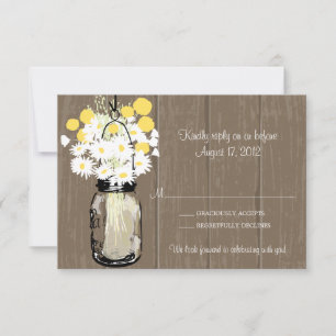 Cartons Réponse Pot de fleurs Marguerites Sauvages et Billy Balls 