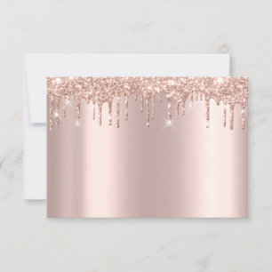 Cartons Réponse Poudre de Rose Gold Blush Pailletée