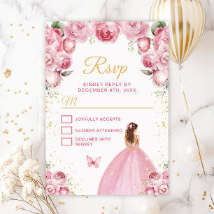 Cartons Réponse Princesse aux Cheveux Rose Rougissant et Brun Doré