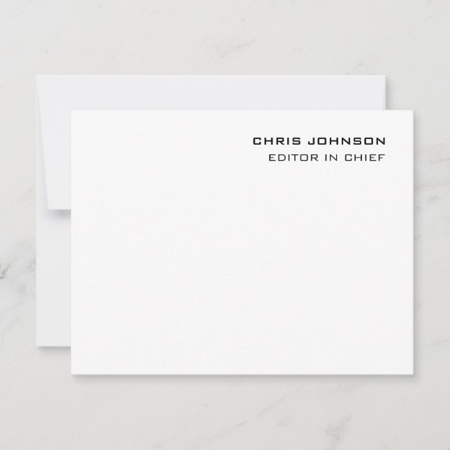 Cartons Réponse Professionnel Moderne Plain Simple (Devant)