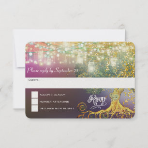 Cartons Réponse Purple Gold Enchanted Forest Chêne arbre Fairytale