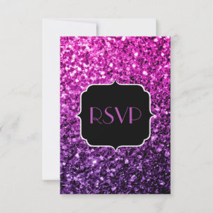 Cartons Réponse Purple Pink Ombre parties scintillant scintille Sw