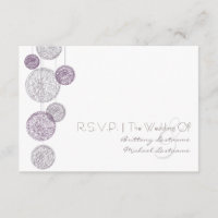 Purple Twine Globes Mariage R.S.V.P.