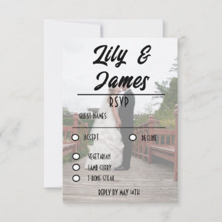 Cartons Réponse QR Code & Photo Mariage Website Simple