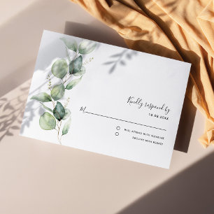 Cartons Réponse Quinceanera Rustic Eucalyptus 15e anniversaire