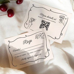 Cartons Réponse Quirky & Whimsical Cupid Cherubs Mariage