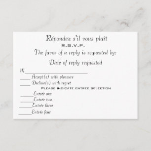 CARTONS RÉPONSE R.S.V.P