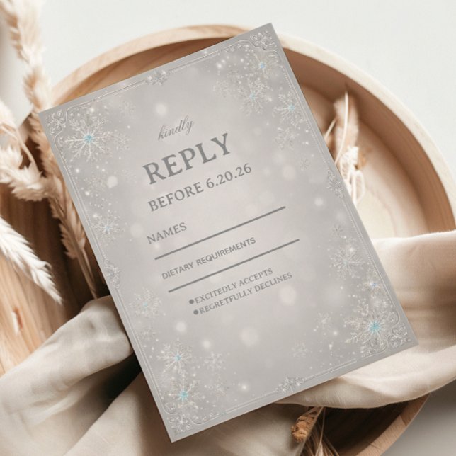 Cartons Réponse Radiant Silver Frosted Winter Sparkle (Créateur téléchargé)