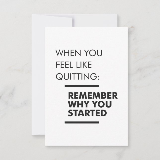 Cartons Réponse Rappelez-vous pourquoi vous avez commencé - Exerci (Devant)