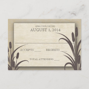 Cartons Réponse Réaction du Mariage avant de l'eau Cattails