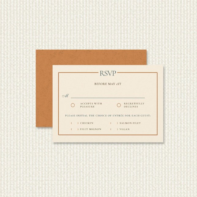 Cartons Réponse Réception de mariage orange sarcelle coucher de so (vintage coastal wedding rsvp reply warm sunset orange teal mid century modern retro beach nautical)