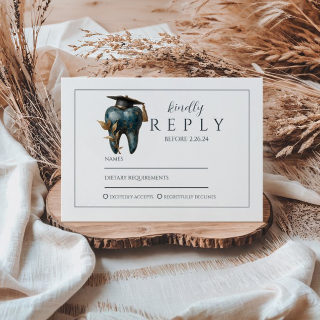 Cartons Réponse Refined Blue Tooth Laurel Graduation (Créateur téléchargé)