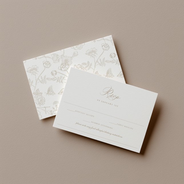 Cartons Réponse Regency Beige Allergy Mariage Restriction de régim (Créateur téléchargé)