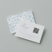 Regency Blue Chinoiserie Mariage QR Code