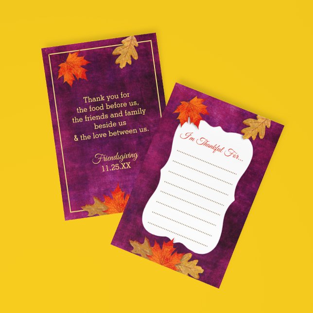 Cartons Réponse Remerciements Pour Plum Thanksgiving Plaques (Créateur téléchargé)
