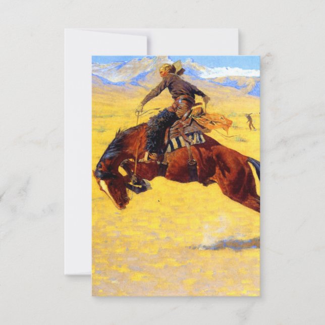 Cartons Réponse Remington Old West Horse et Cowboy (Devant)